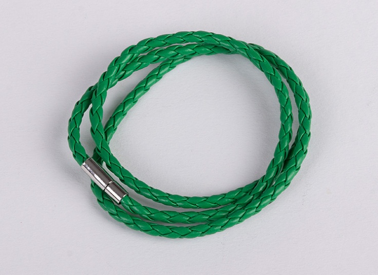 دستبند چرمی بافت حصیری