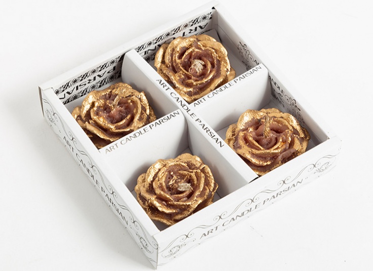 شمع طرح گل رز