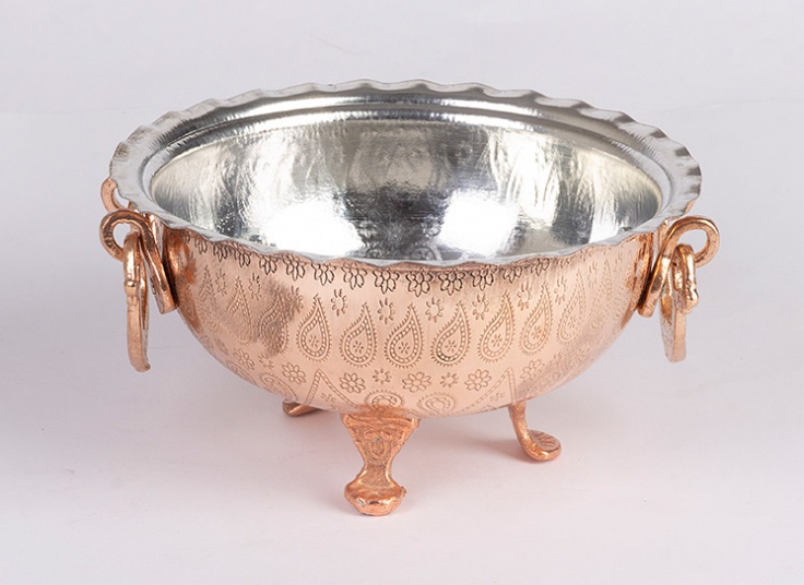 ظروف مسی چکش کاری شده