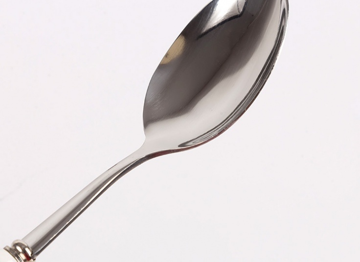 قاشق غدا خوری دسته سرامیکی