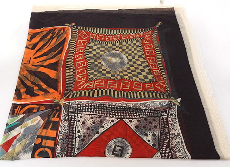 روسری ابریشم نخ طرح Fendi