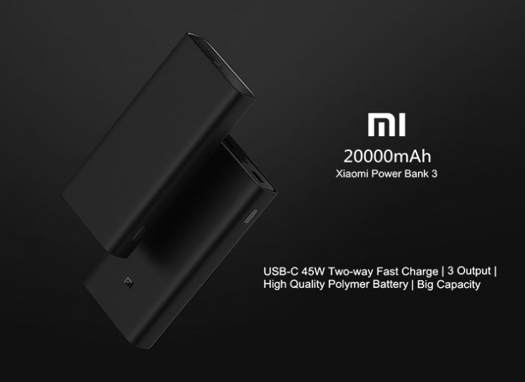 پاوربانک شیائومی 20000mAh 3 Pro