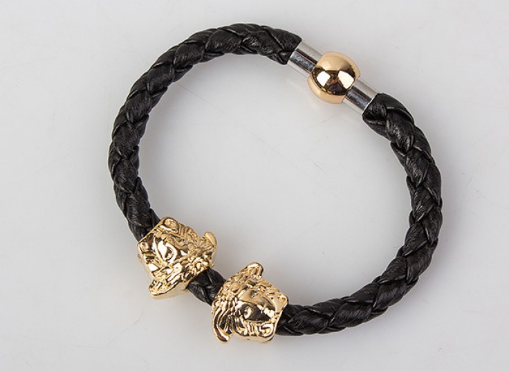 دستبند چرم دو پلاک