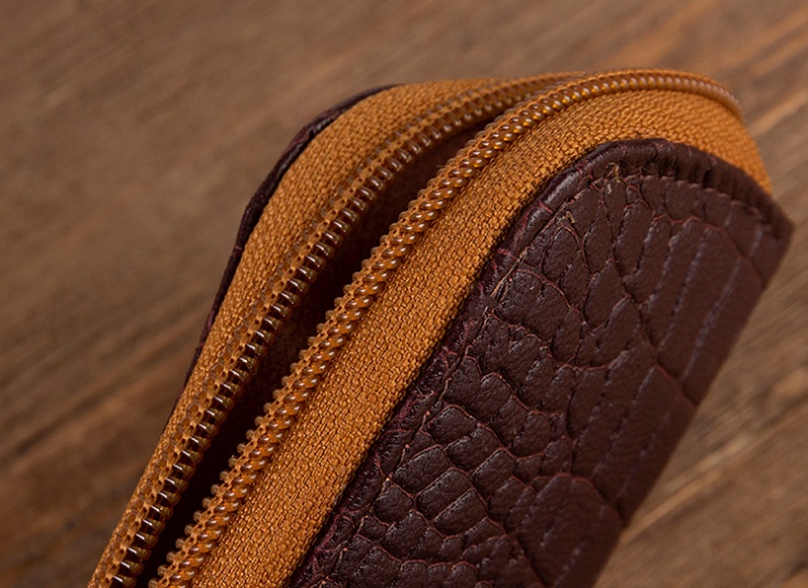 جا کلیدی چرمی زیپ دار