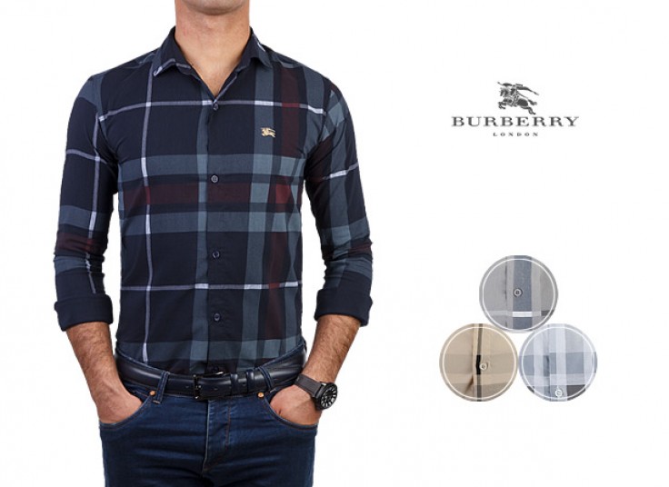 پیراهن مردانه Burberry سری Button Collar