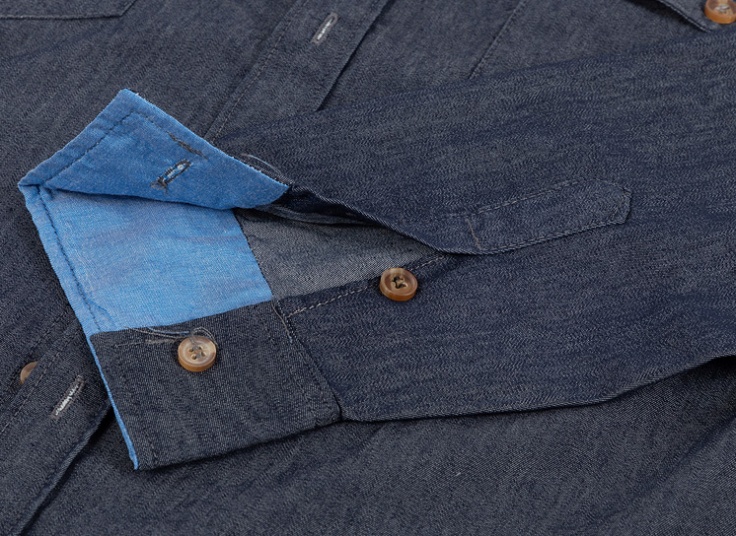 پیراهن طرح جین آستین بلند Polo