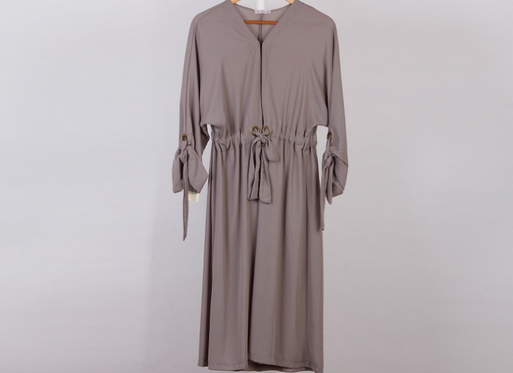 مانتو جلوباز حریر کرپ