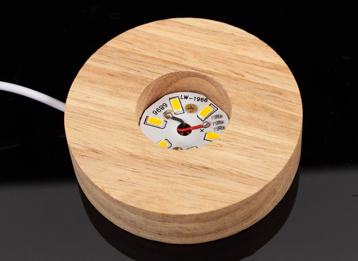 چراغ خواب مدل گوی کریستالی LED دار