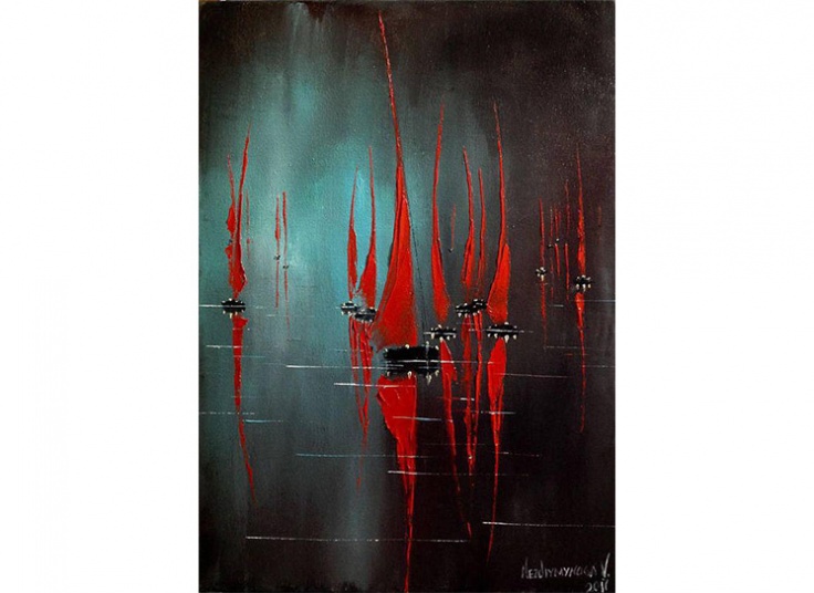 نقاشی با آبستره در آموزشگاه هنری تن های خاکستری