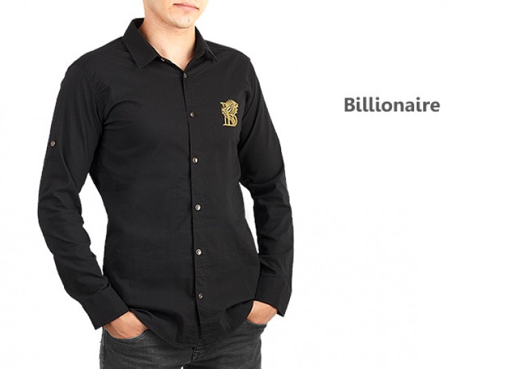 پیراهن مشکی مردانه BILLIONAIRE