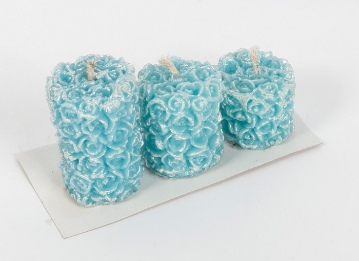 شمع استوانه ای گل رز