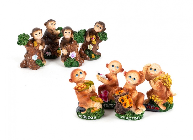 پک 4 عددی مجسمه میمون