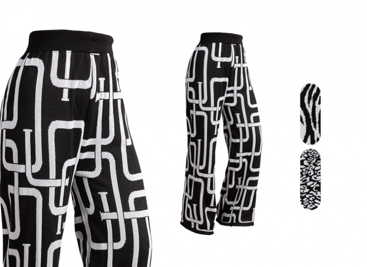 شلوار بافت طرحدار زنانه