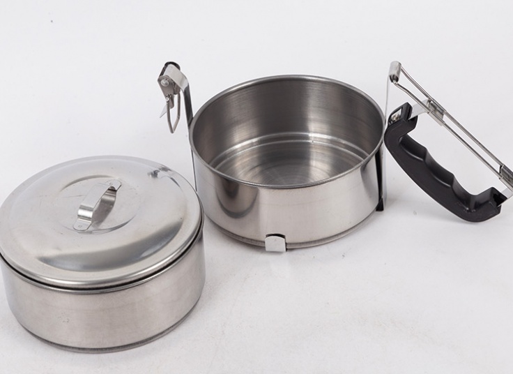 ظرف غذا استیل 2 طبقه HANDLE POT