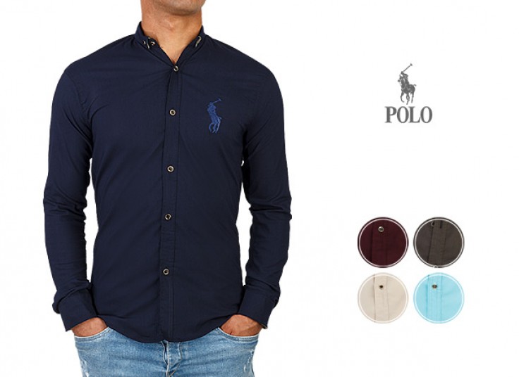 پیراهن مردانه طرح polo سری Button collar
