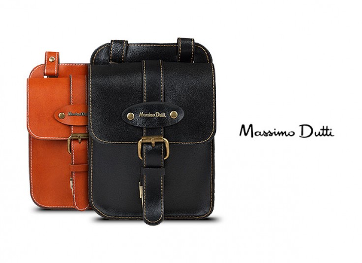 کیف دست دوز چرم طرح Massimo Dutti