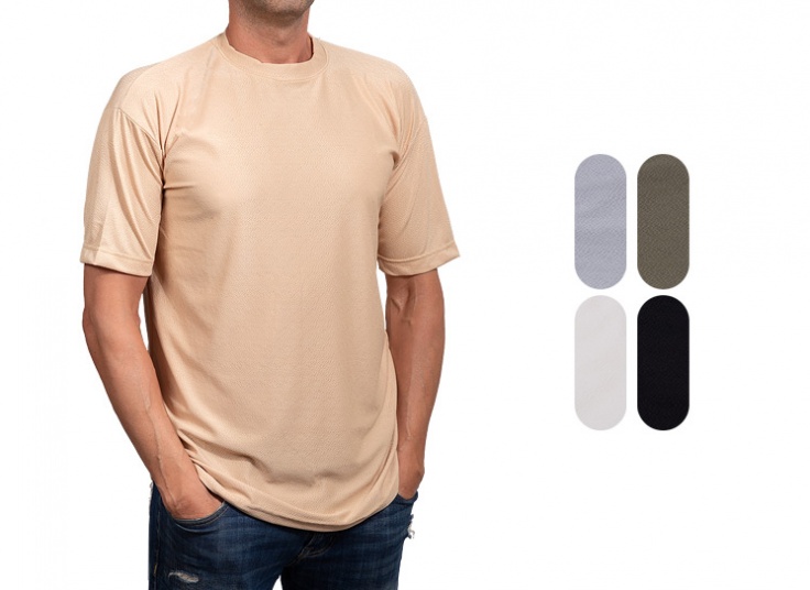 تیشرت مردانه بیسکویتی طرح ZARA