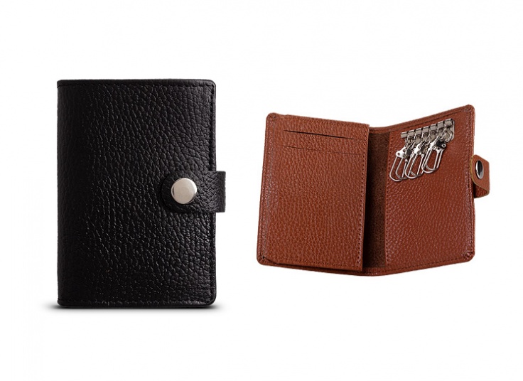 کیف جاکلیدی چرم طبیعی