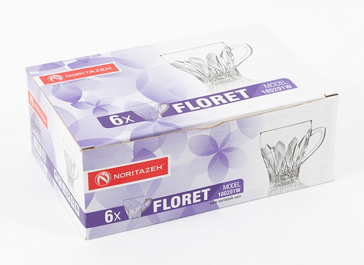 ست 6عددی استکان نوری تازه FLORET