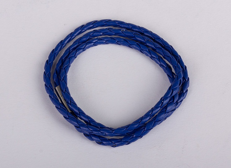 دستبند چرمی بافت حصیری