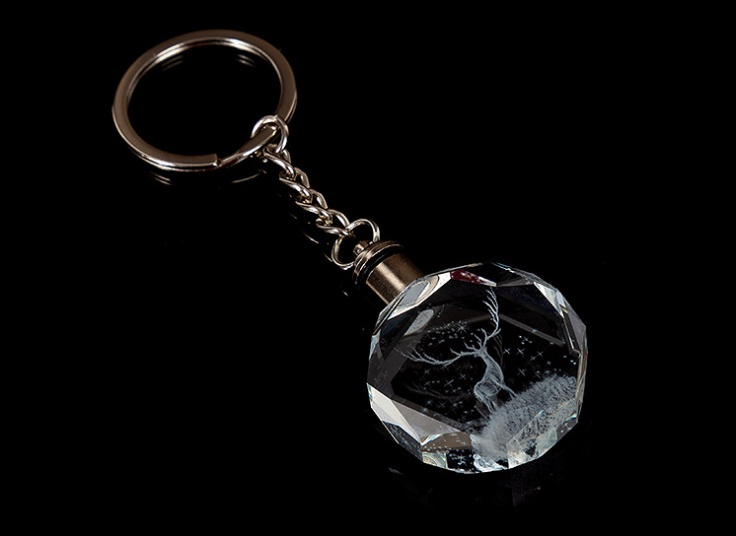 جاکلیدی کریستالی چراغ دار