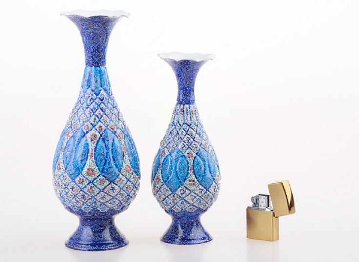 گلدان میناکاری