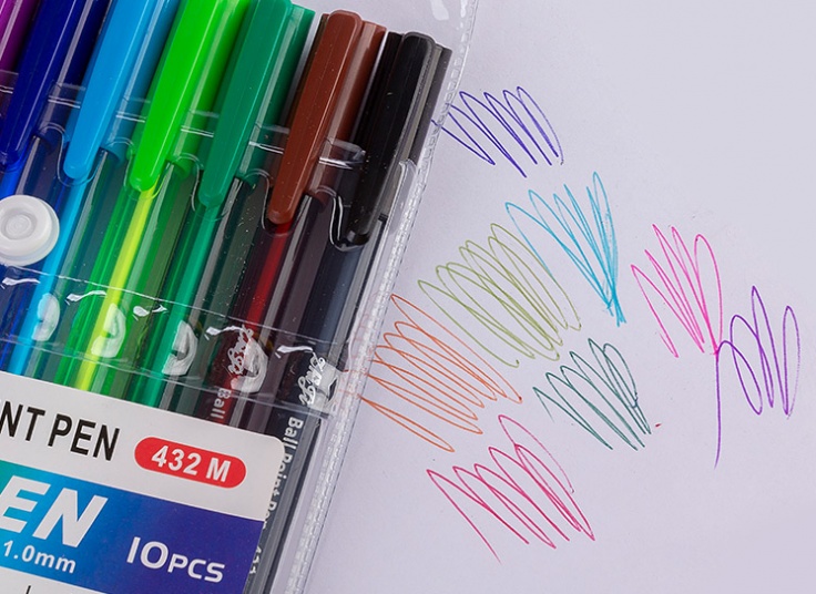 پکیج ده عدد خودکار رنگی Zhiji