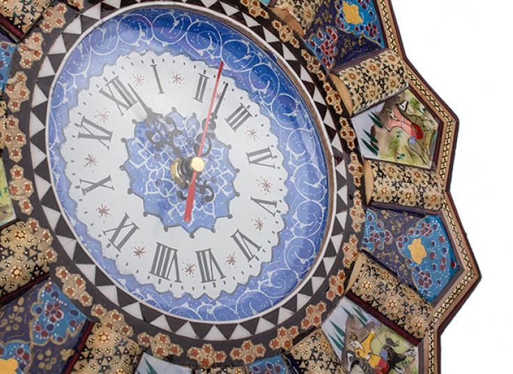 ساعت خورشیدی خاتم و مینا