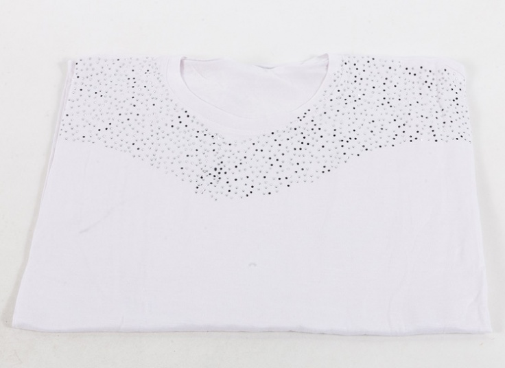 تیشرت سایز بزرگ زنانه نگین دار