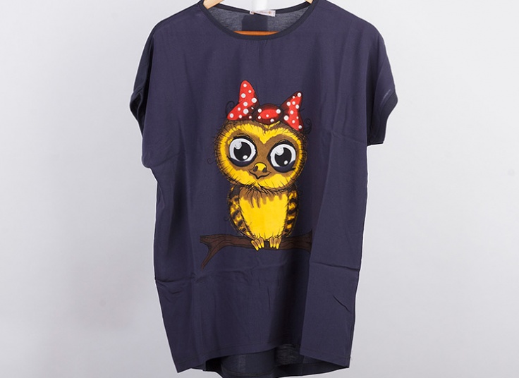 تیشرت طرحدار سایز بزرگ زنانه