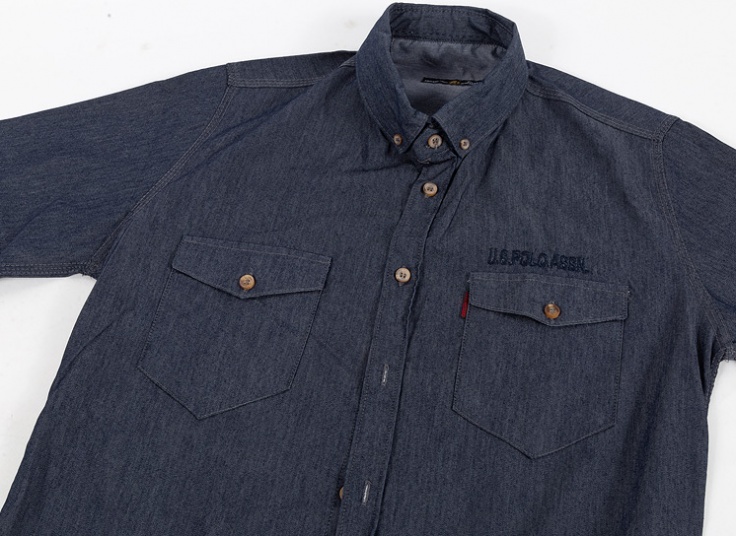 پیراهن طرح جین آستین بلند Polo