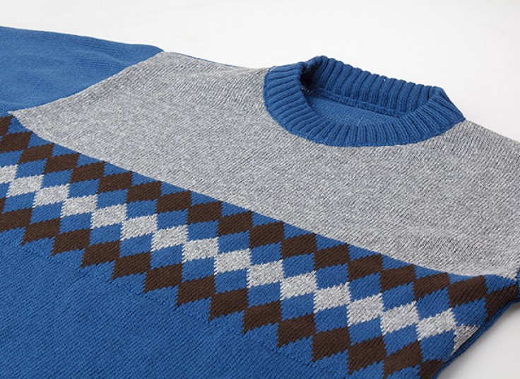 پلیور مردانه یقه گرد طرح Diamond