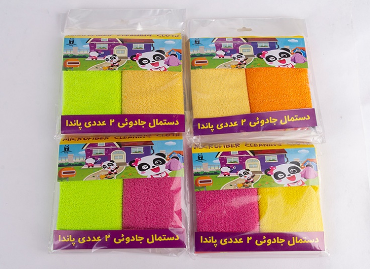 دستمال دو عددی مایکروفایبر پاندا