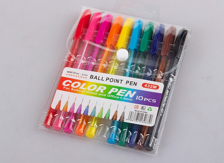 پکیج ده عدد خودکار رنگی Zhiji