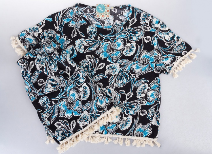 تیشرت و شلوارک نخی زنانه Tassel