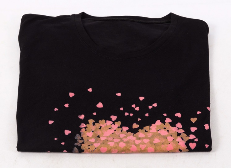 تیشرت زنانه ویسکوز طرح قلب