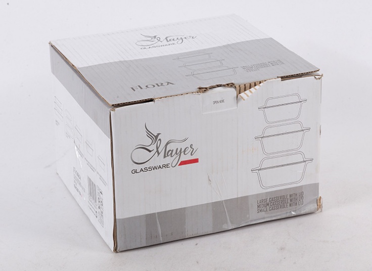 ست 3 عددی قابلمه بلور Flora