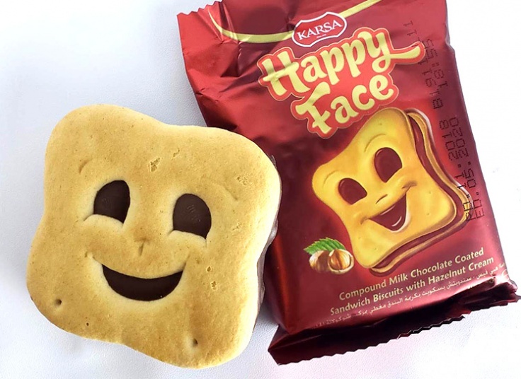 پک 24 عددی بیسکوییت ساندویچی Happy face