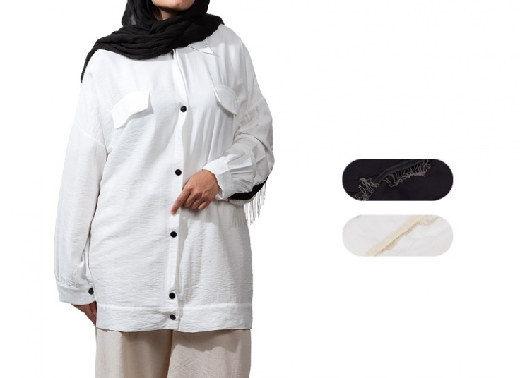 شومیز زنجیردار دو جیب