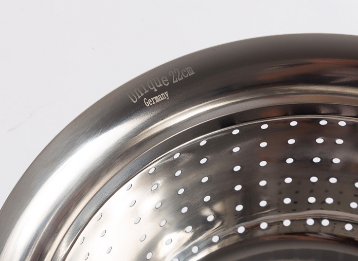 آبکش و لگن استیل Unique