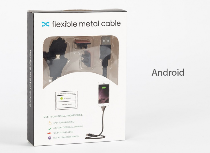 کابل شارژ استنددار Flexible Metal Cable