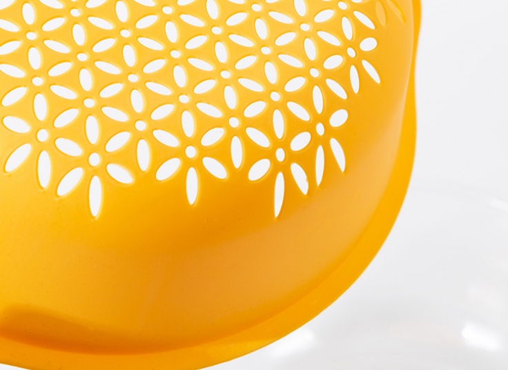 آبکش و لگن کریستالی گلدار