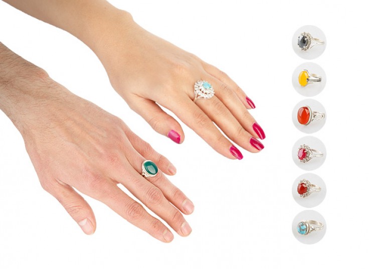 نیم ست و انگشتر نقره