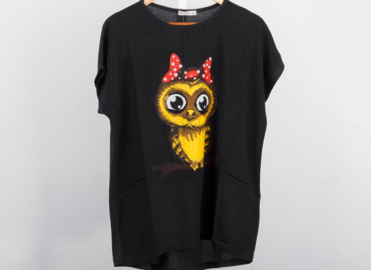 تیشرت طرحدار سایز بزرگ زنانه