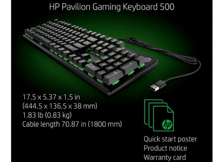 کیبورد گیمینگ hp مدل Pavilion Gaming 500