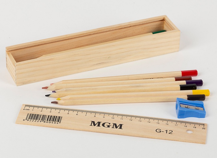 مداد رنگی جعبه چوبی Huifeng