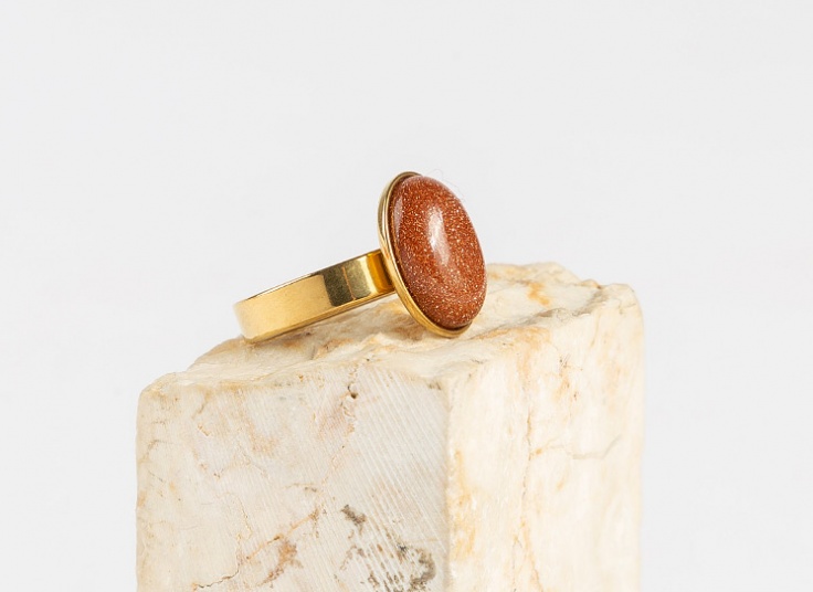 انگشتر استیل طرح سنگ