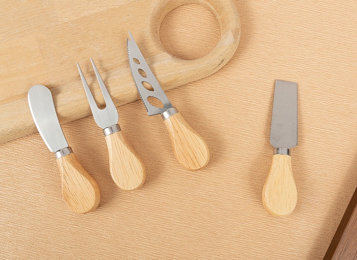 ست کارد پنیر خوری دسته چوبی