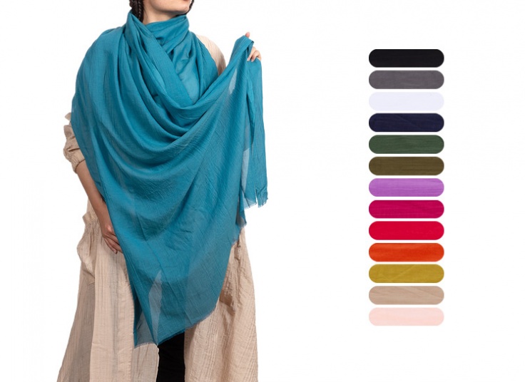 شال ساده زنانه نخی