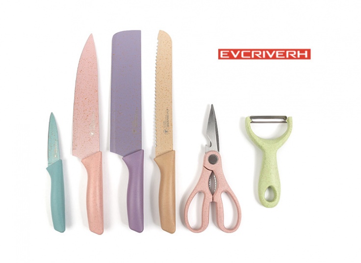 ست چاقو آشپزخانه 6 پارچه EVCRIVERH